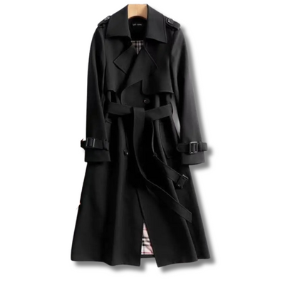 Lange Trenchcoat | Riem | Dubbelrijig | Herfstjas | Dames trenchcoat