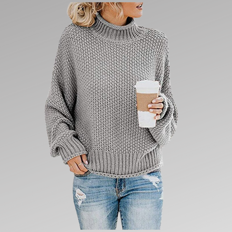 Strickpullover – Pullover – Rollkragenpullover – Oversized-Pullover – Damenbekleidung