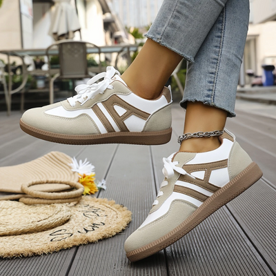 Sneaker | Beige | Schnürsenkel | Lässige Sneaker | Damenschuhe