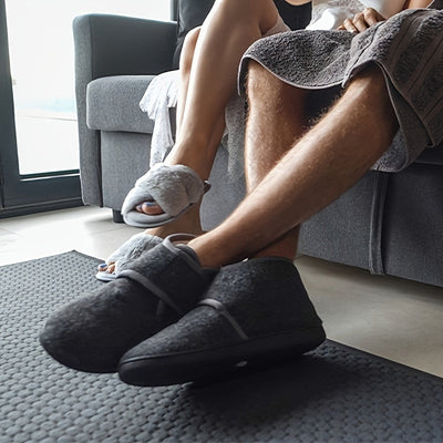 Hausschuhe – mit Fleece gefüttert – Winter – Filzpantoffeln – Herren-Hausschuhe