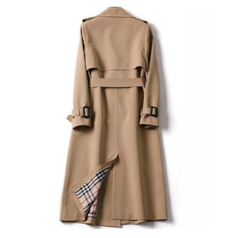 Lange Trenchcoat | Riem | Dubbelrijig | Herfstjas | Dames trenchcoat