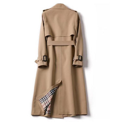 Lange Trenchcoat | Riem | Dubbelrijig | Herfstjas | Dames trenchcoat
