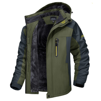Skijacke – mit Kapuze – mit Fellfutter – Schneejacke – Winterjacke für Herren