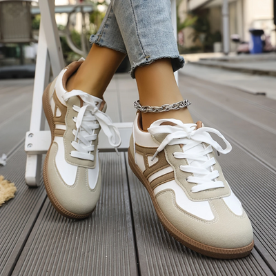 Sneaker | Beige | Schnürsenkel | Lässige Sneaker | Damenschuhe