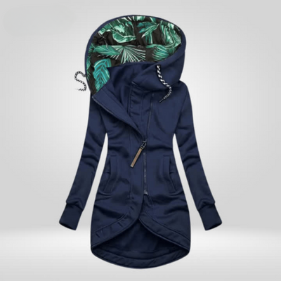 Parka Jacket - Mittellange Damenjacke mit Kapuze und Reißverschluss für den Herbst