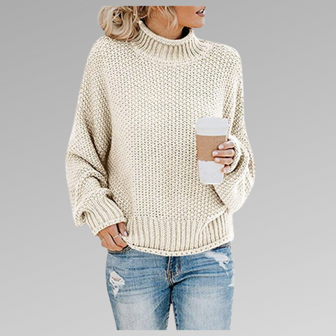 Strickpullover – Pullover – Rollkragenpullover – Oversized-Pullover – Damenbekleidung