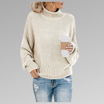 Strickpullover – Pullover – Rollkragenpullover – Oversized-Pullover – Damenbekleidung