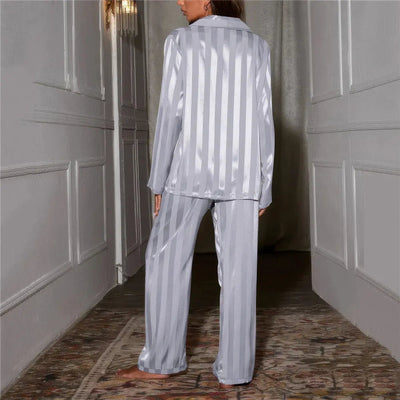Satin Pyjama Set | Lange Ärmel | Lange Hosen | Satin PJ Set | Damen Pyjama Sets