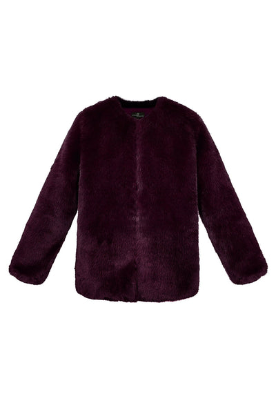 Kunstpelzmantel - Flauschige Kunstpelzjacke für Frauen für den Winter