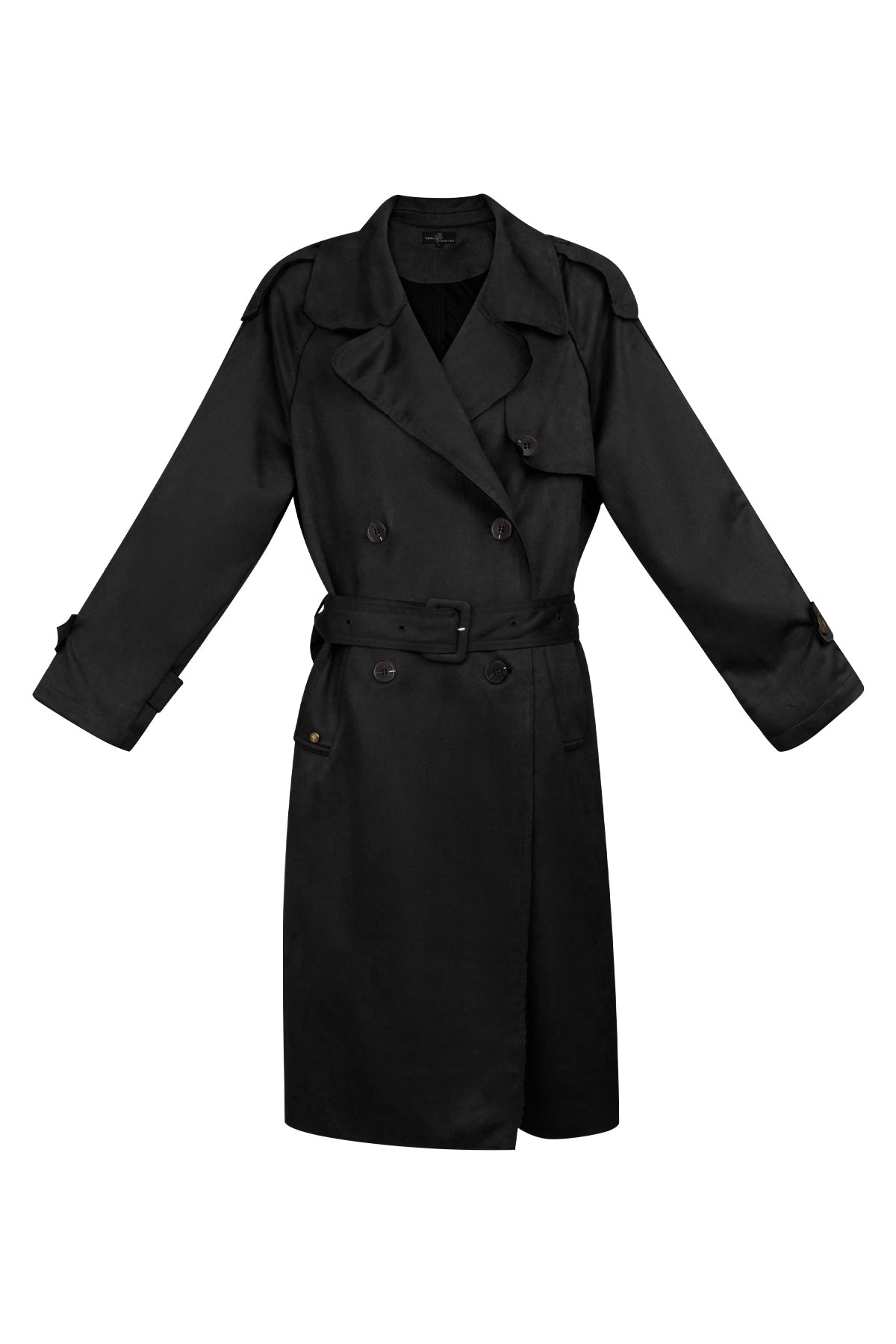 Wildleder-Trenchcoat | Mittellang | Herbst | Zweireihiger Trenchcoat | Damen-Trenchcoat