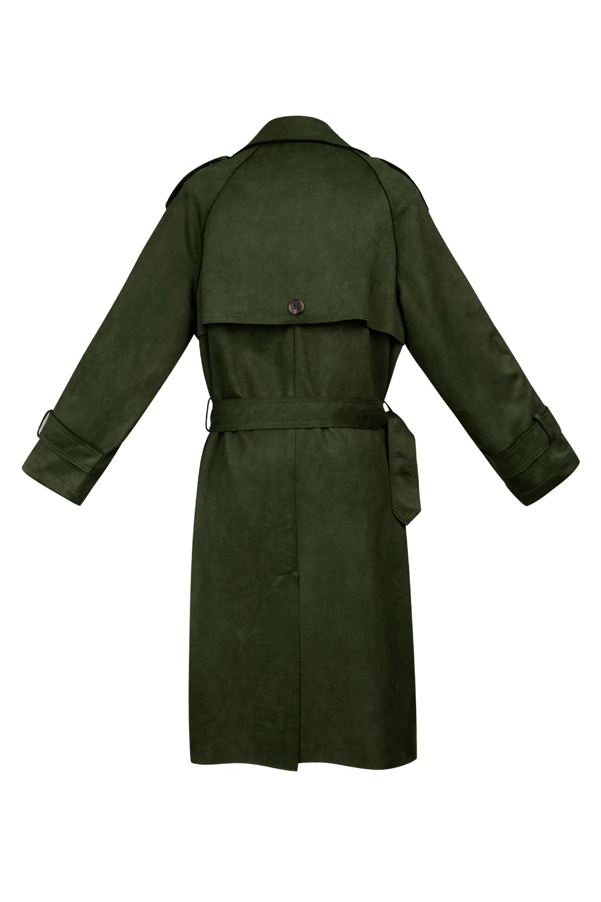 Wildleder-Trenchcoat | Mittellang | Herbst | Zweireihiger Trenchcoat | Damen-Trenchcoat