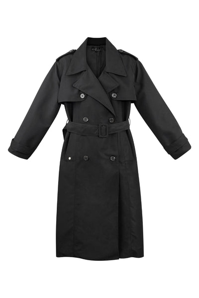 Trenchcoat - Klassischer doppelreihiger Trenchcoat mit Gürtel für Damen