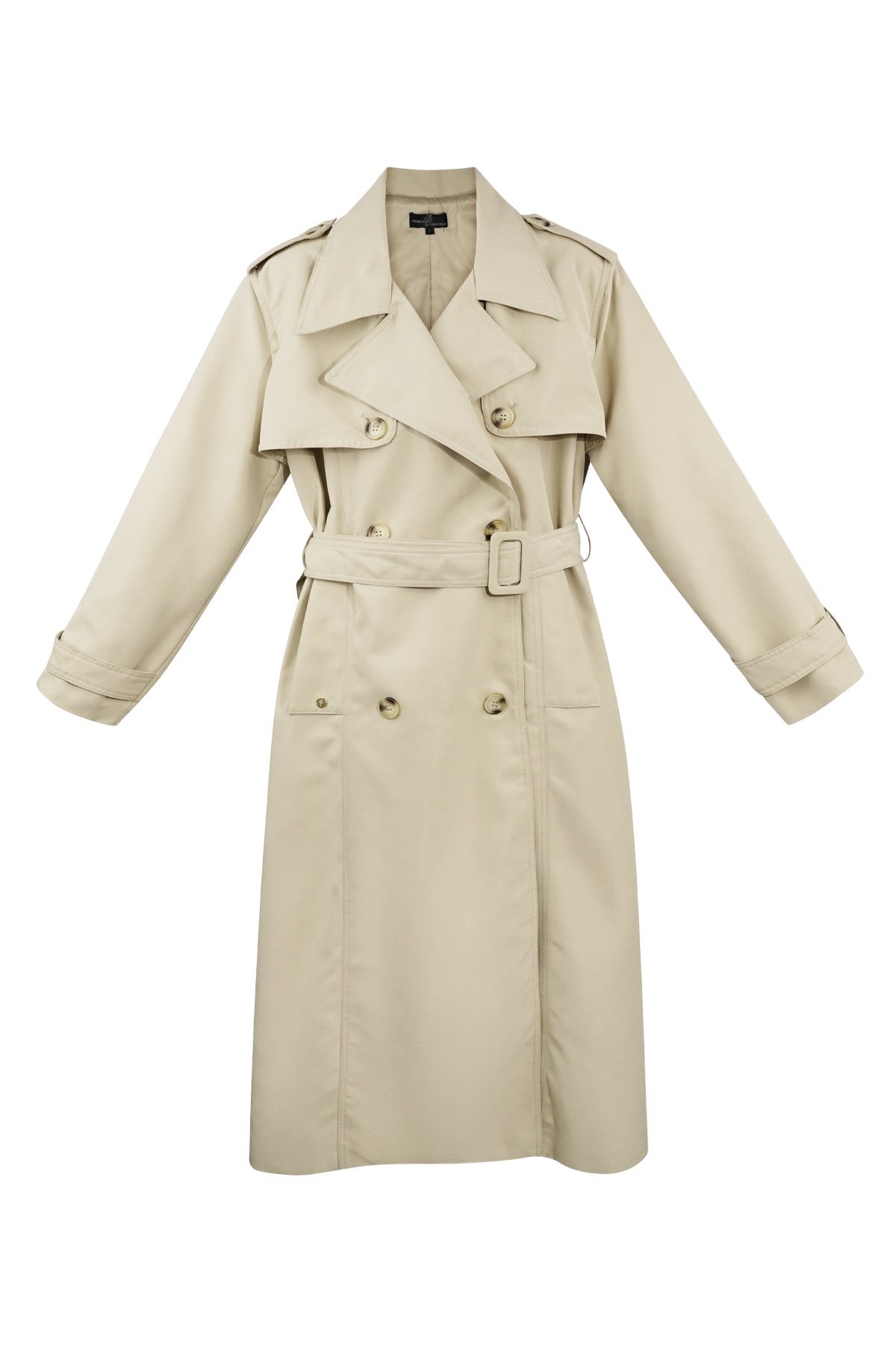 Trenchcoat - Klassischer doppelreihiger Trenchcoat mit Gürtel für Damen