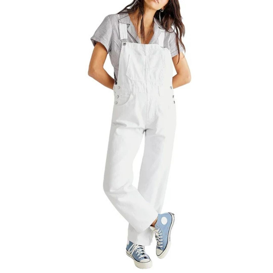 Latzhose aus Denim – Lässig – Ärmellos – Denim-Overall – Denim-Latzhose für Damen