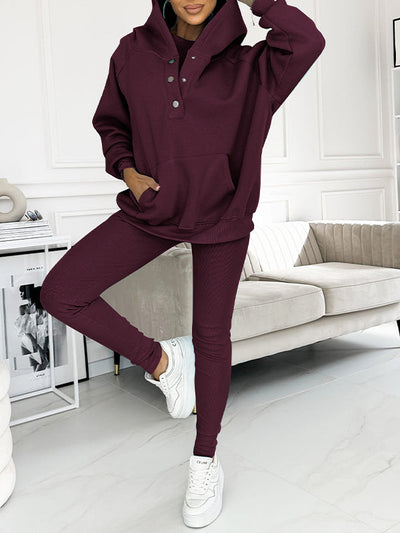 Kapuzenpullover und Leggings Set – passend – Oversized Hoodie – Co-Ord Set – Damenbekleidung