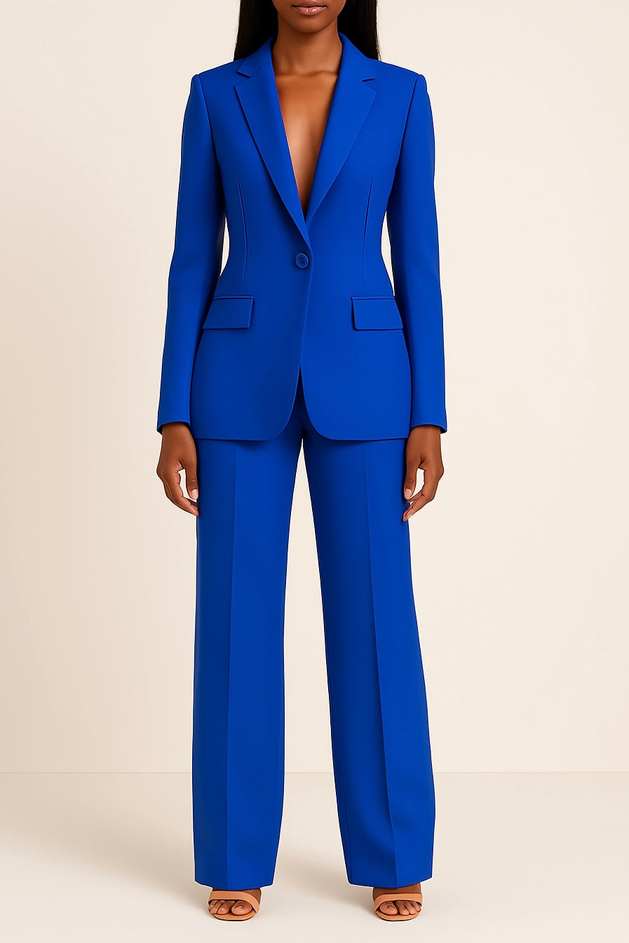 Blazer und Hose im Set | Formell | Weites Bein | Kombi-Set | Damenanzug