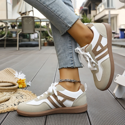 Sneaker | Beige | Schnürsenkel | Lässige Sneaker | Damenschuhe