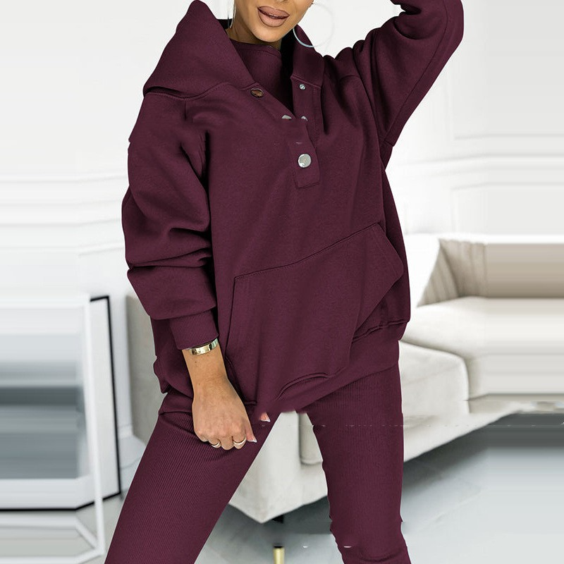 Lounge-Set – Oversized-Pullover und Leggings für Damen