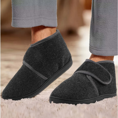Hausschuhe – mit Fleece gefüttert – Winter – Filzpantoffeln – Herren-Hausschuhe
