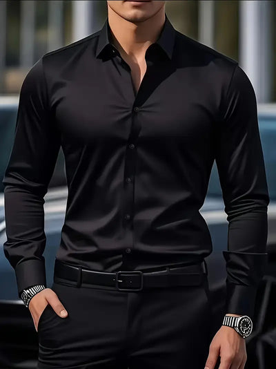Bügelfreies Hemd | Knitterfrei | Slim Fit | Button-Up Hemd | Herrenhemden