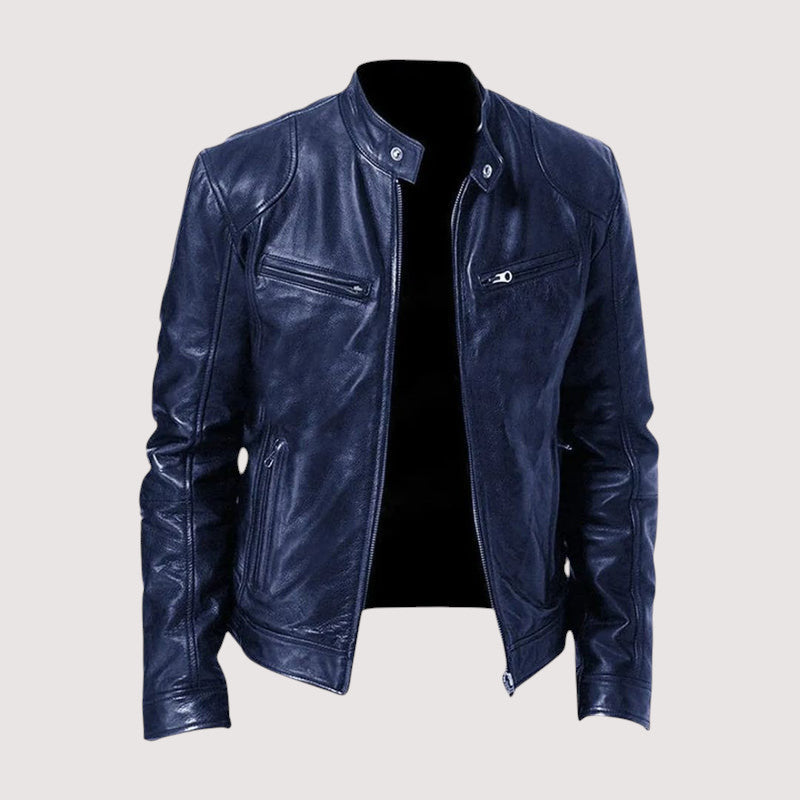 Kunstlederjacke - Regular Fit - Veganes Leder - Bikerjacke - Lederjacke für Männer