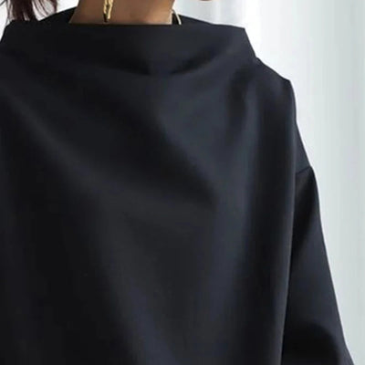 Oversized-Pullover | Lockere Passform | Lange Ärmel | Schwarzer Pullover | Damenbekleidung