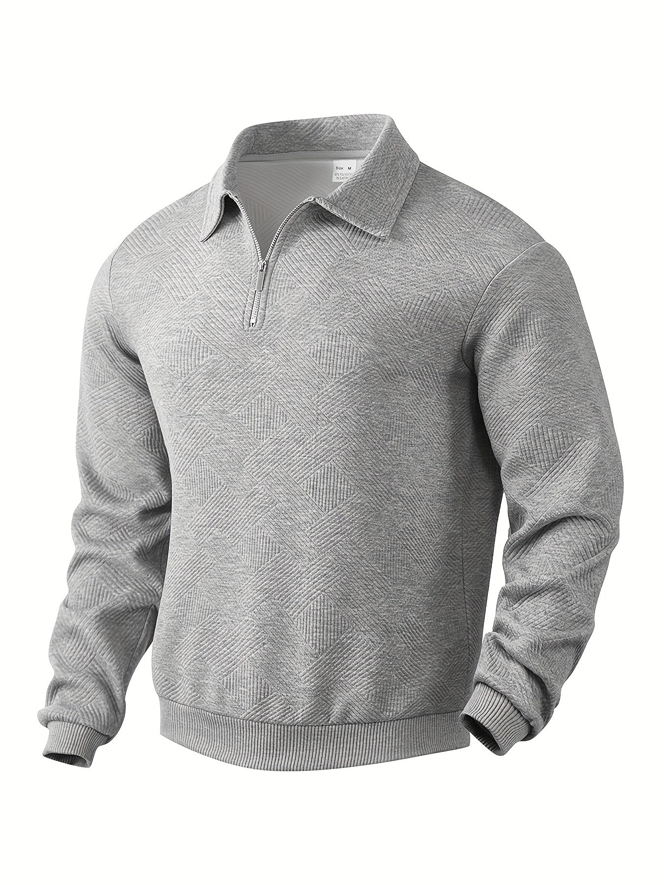 Sweatshirt mit Viertelreißverschluss | Mit Kragen | Normaler Reißverschluss | Herren-Pullover mit halbem Reißverschluss | Herrenbekleidung