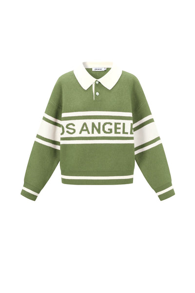 Polo Pullover - Los Angeles - mit Kragen - Strickpullover - Damenstrickwaren