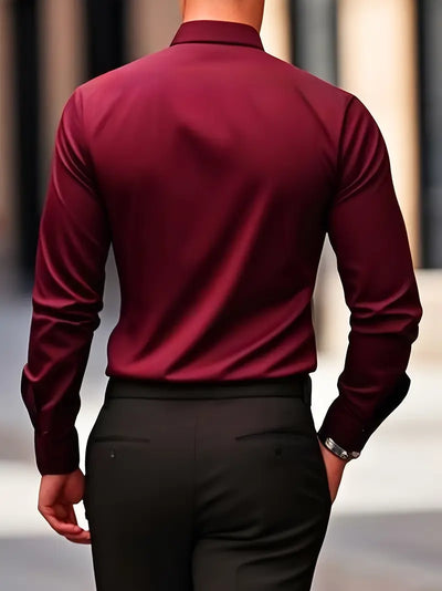 Bügelfreies Hemd | Knitterfrei | Slim Fit | Button-Up Hemd | Herrenhemden