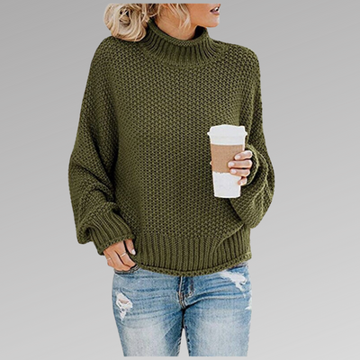 Strickpullover – Pullover – Rollkragenpullover – Oversized-Pullover – Damenbekleidung