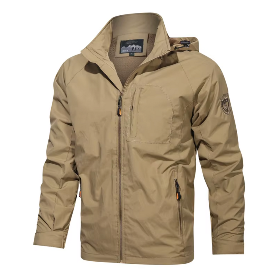 Windbreaker Jacke - Wasserdichte Outdoorjacke mit Kapuze für Männer
