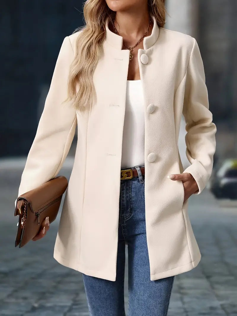 Woll-Trenchcoat – Stilvoller, mittellanger Wollmantel für Damen