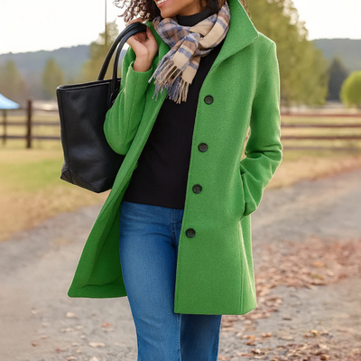 Trenchcoat aus Wolle - Einreihig - Mittellang - Wolljacke - Damenmantel