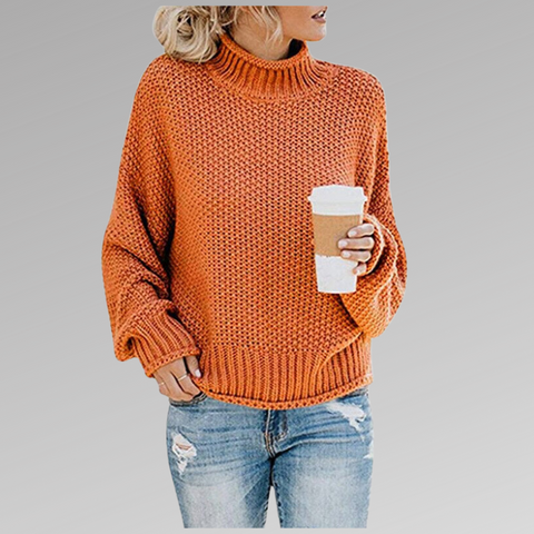 Strickpullover – Pullover – Rollkragenpullover – Oversized-Pullover – Damenbekleidung