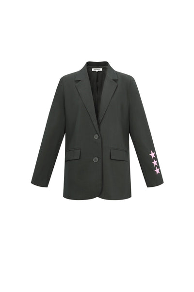 Oversized Blazer - Starry - Bedruckt - Loose Fit Blazer - Damen Blazer