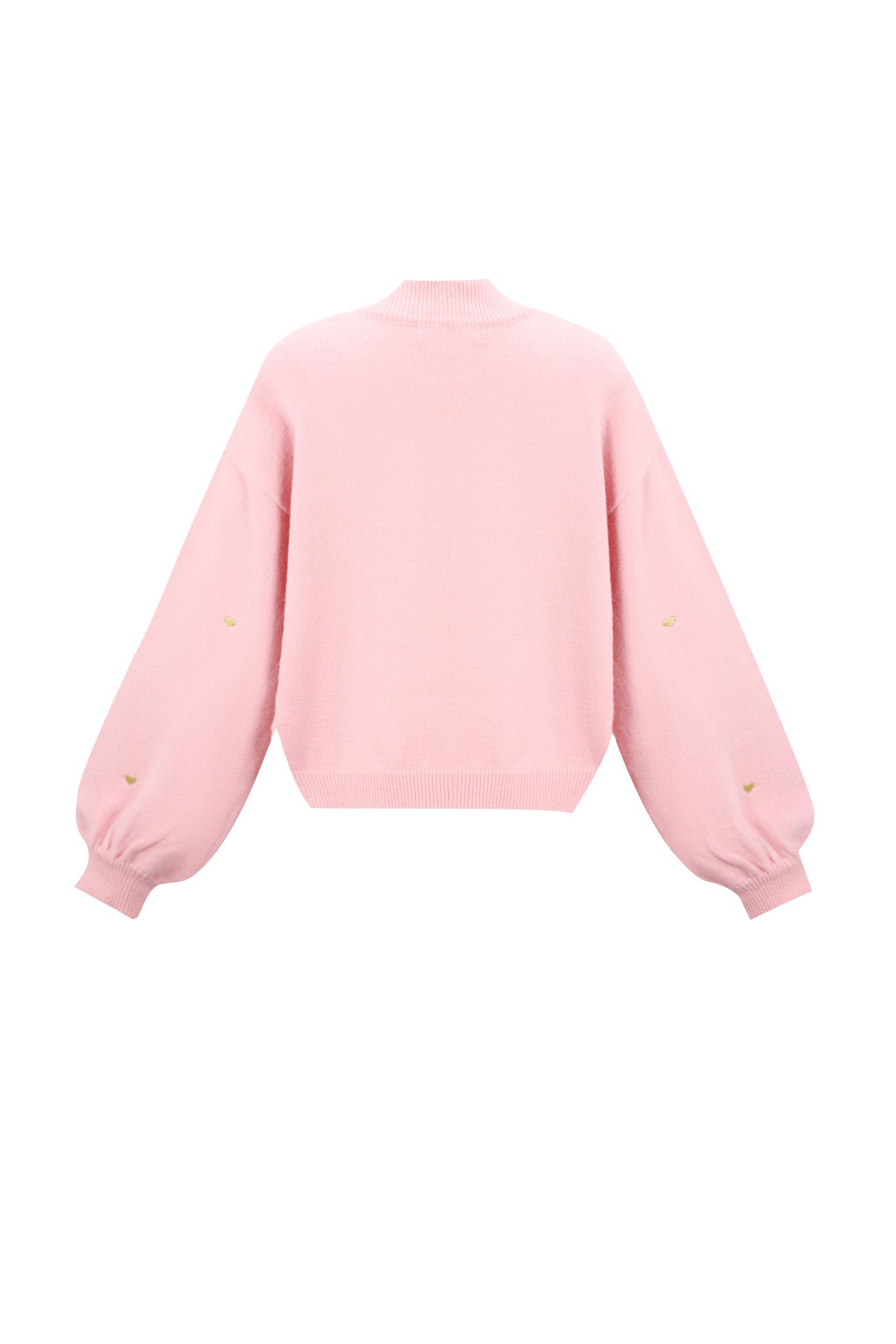 Herz-Pullover – Locker geschnitten – Hoher Kragen – Strickpullover – Damen-Strickmode