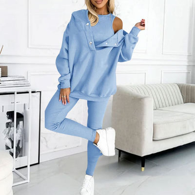 Lounge-Set – Oversized-Pullover und Leggings für Damen