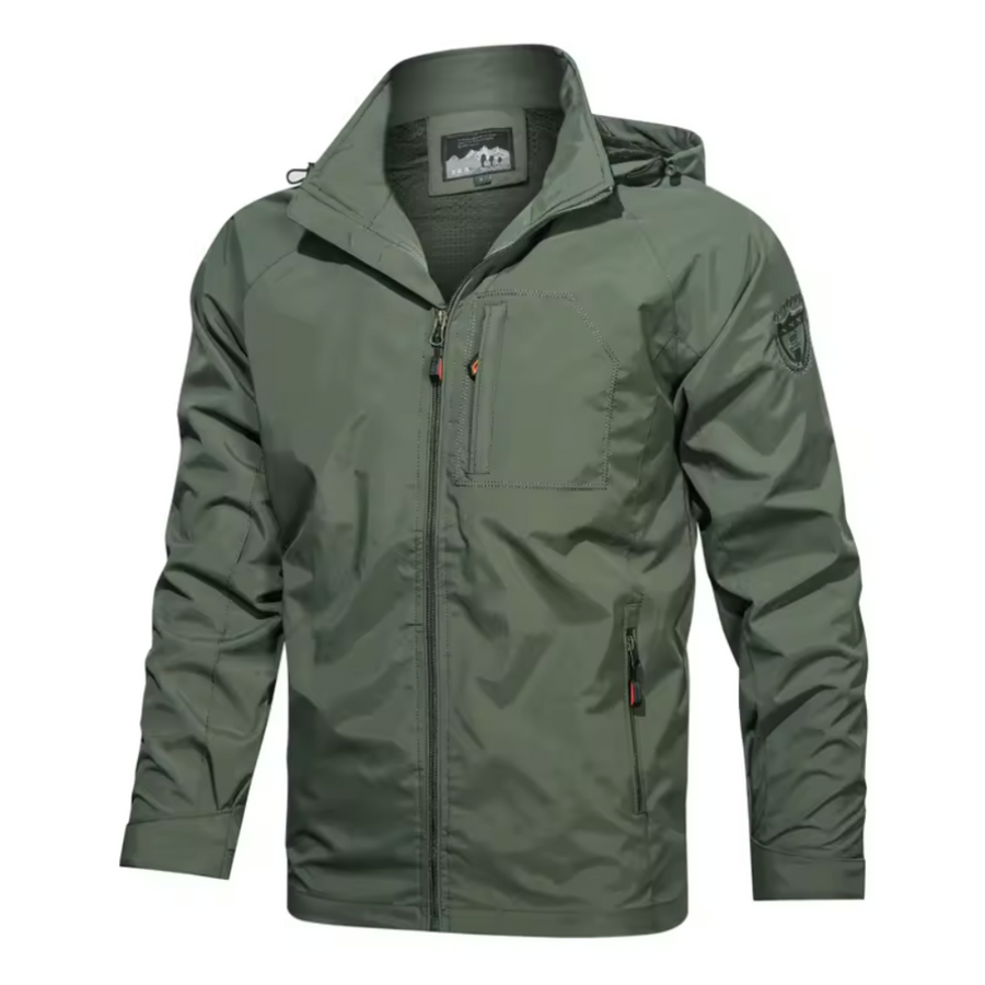 Windbreaker Jacke - Wasserdichte Outdoorjacke mit Kapuze für Männer