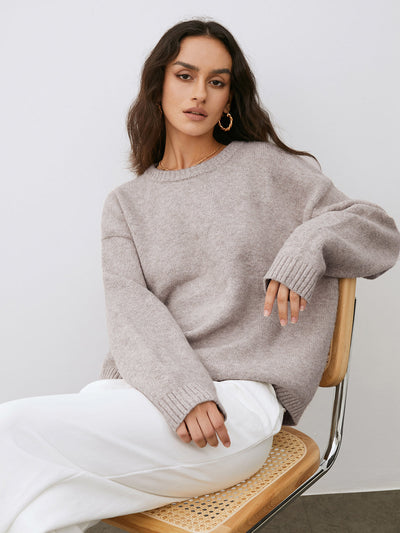 Strickpullover - Wollmischung - Loose Fit - Strickpullover - Damenbekleidung