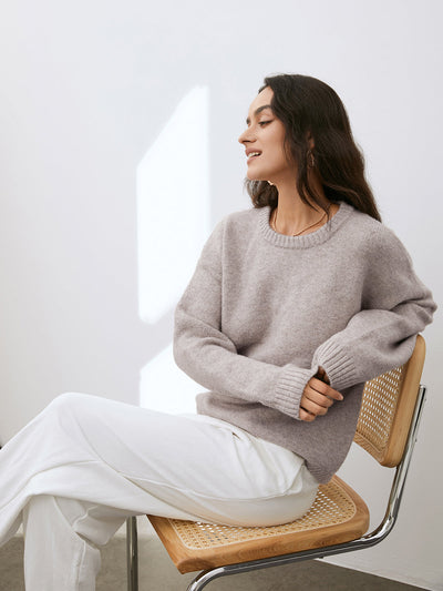 Strickpullover - Wollmischung - Loose Fit - Strickpullover - Damenbekleidung