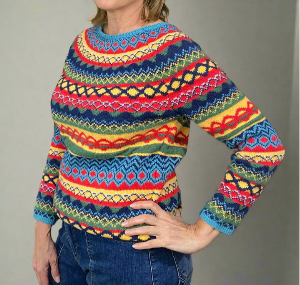 Strickpullover | Gestreift | Winterpullover | Strickpullover | Damenstrickwaren