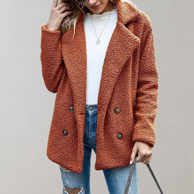Teddyjacke | Gemütlich | Zweireiher | Winterjacke | Damenjacke
