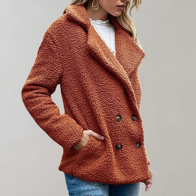 Teddyjacke | Gemütlich | Zweireiher | Winterjacke | Damenjacke