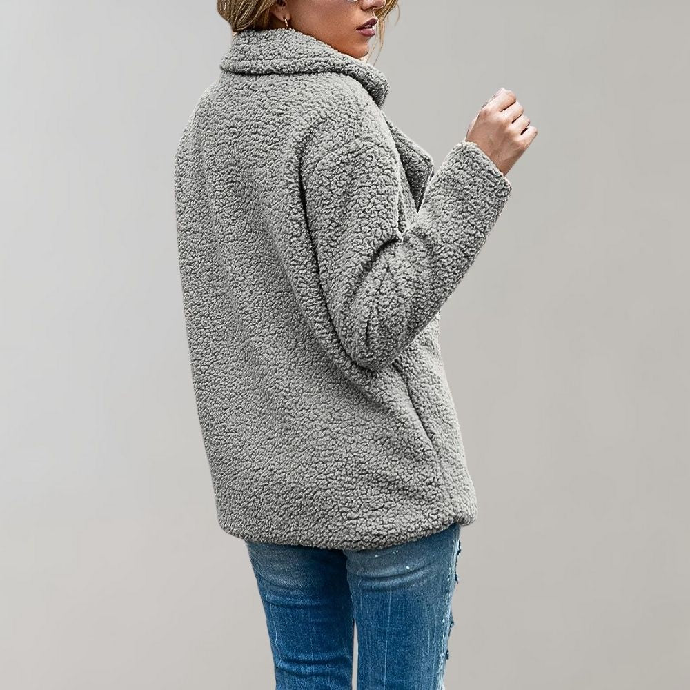 Teddyjacke | Gemütlich | Zweireiher | Winterjacke | Damenjacke