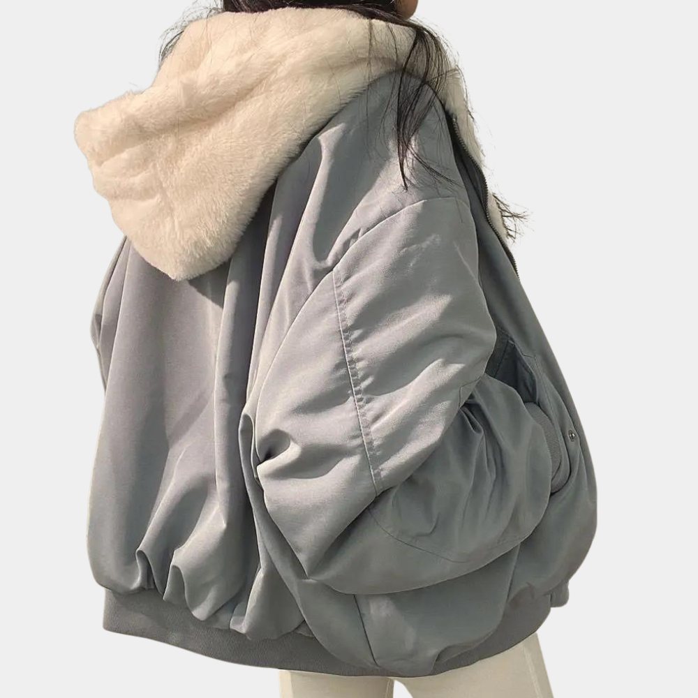 Winter Bomberjacke | Warm | Fleece gefüttert | Übergroße Jacke | Damen Winterjacke