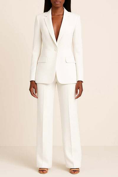 Blazer und Hose im Set | Formell | Weites Bein | Kombi-Set | Damenanzug