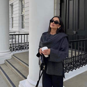 Cape Coat | Wolle | Herbst | Poncho | Damenmantel-Fashion Peak