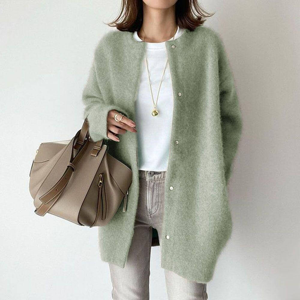 Damen-Coatigan | Knopfleiste | Mittellang | Oversize-Jacke | Frühlingsjacke