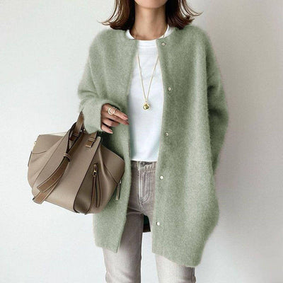 Damen-Coatigan | Knopfleiste | Mittellang | Oversize-Jacke | Frühlingsjacke