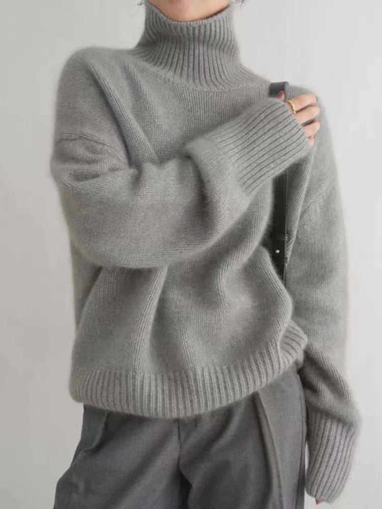 Strickpullover | Rollkragenpullover | Kaschmir | Oversized-Pullover | Damenstrickmode